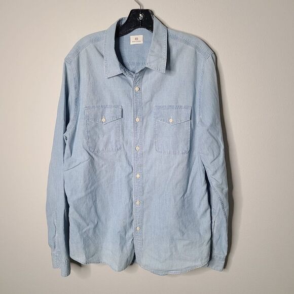 Revolve Adriano Goldschmied AG BENNING Denim Chambray SHIRT in Roadstead - Picture 5 of 14